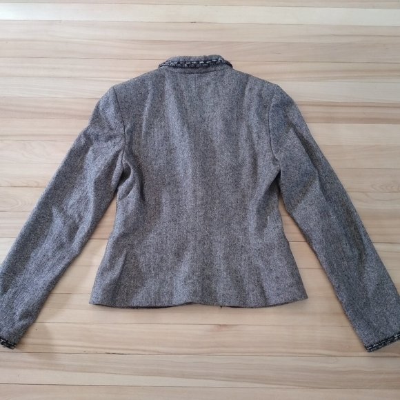 Brown/Cream Herringbone Blazer UK 10 (small) - Picture 4 of 4